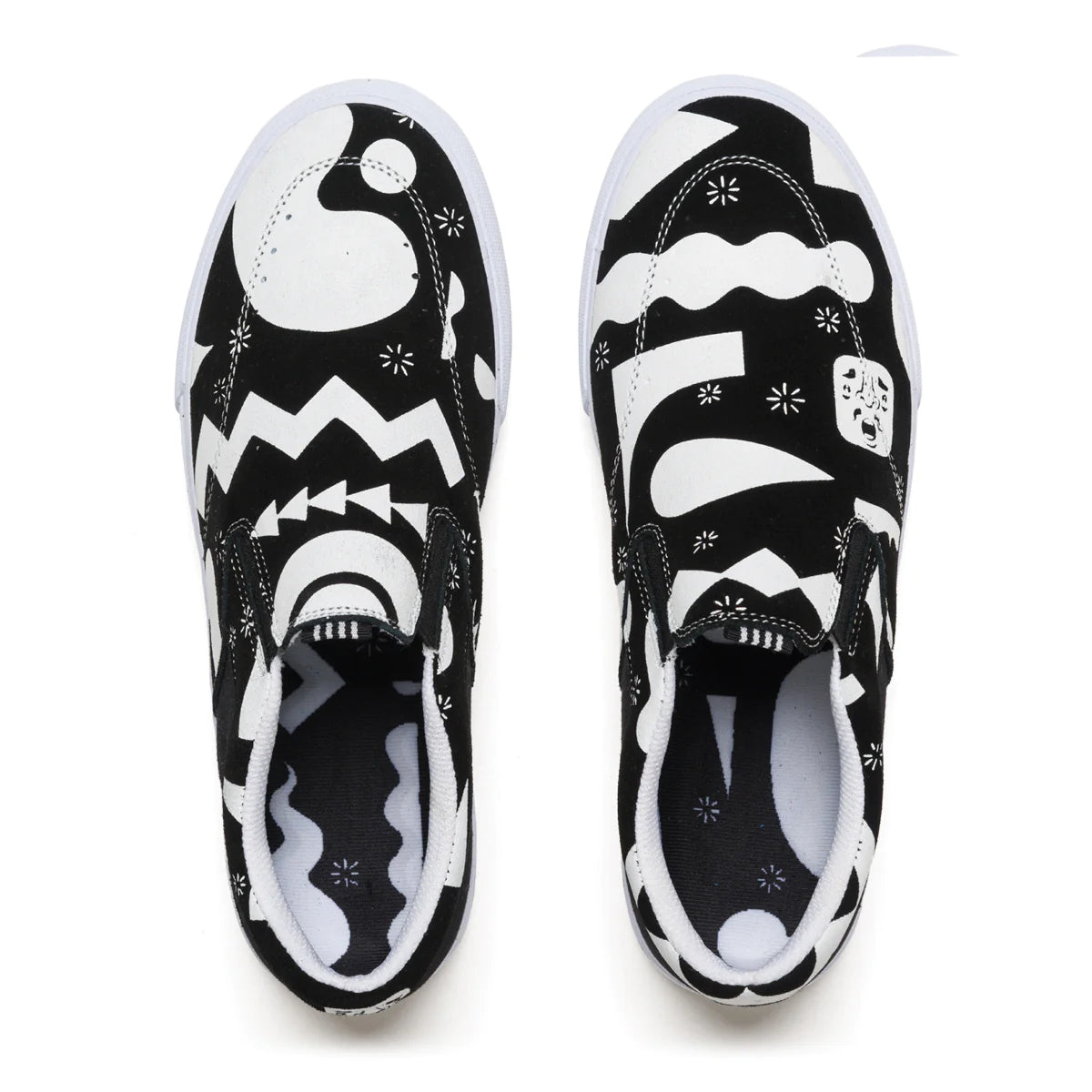Lakai x Esow Owen VLK Skate Shoes - Black/White Suede