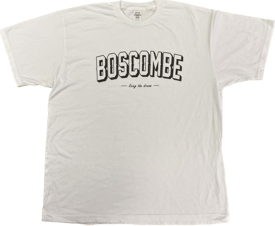 Boscombe 'Living the Dream' T-shirt - White (Various Sizes)