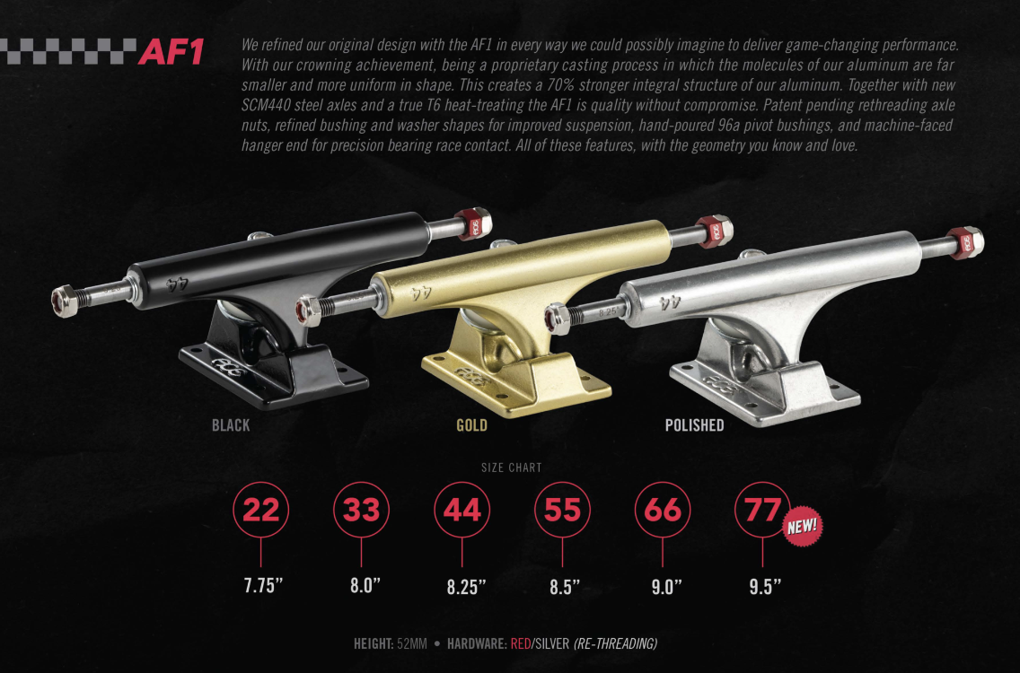 Ace Trucks AF1 - Polished (Various Sizes)