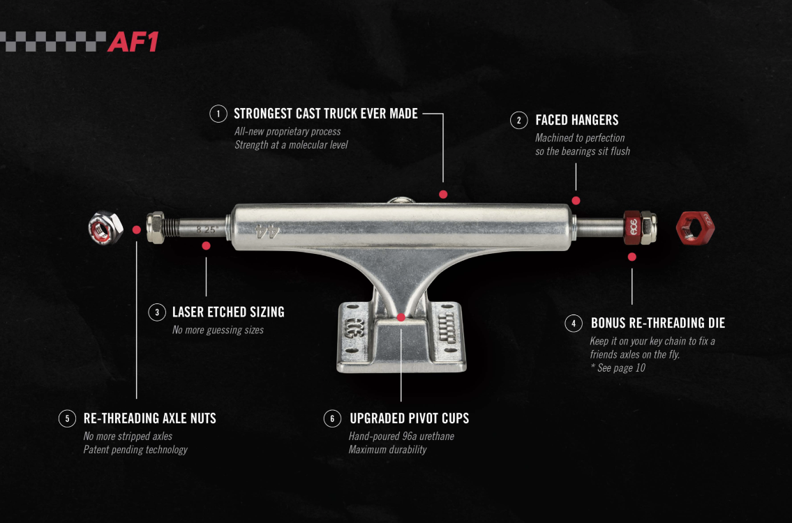 Ace Trucks AF1 - Polished (Various Sizes)