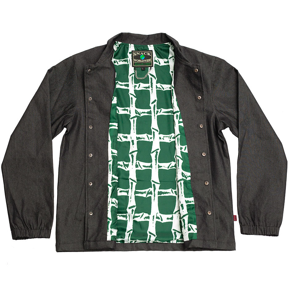 Snack 'Bamboo' Lined Denim Jacket - Black