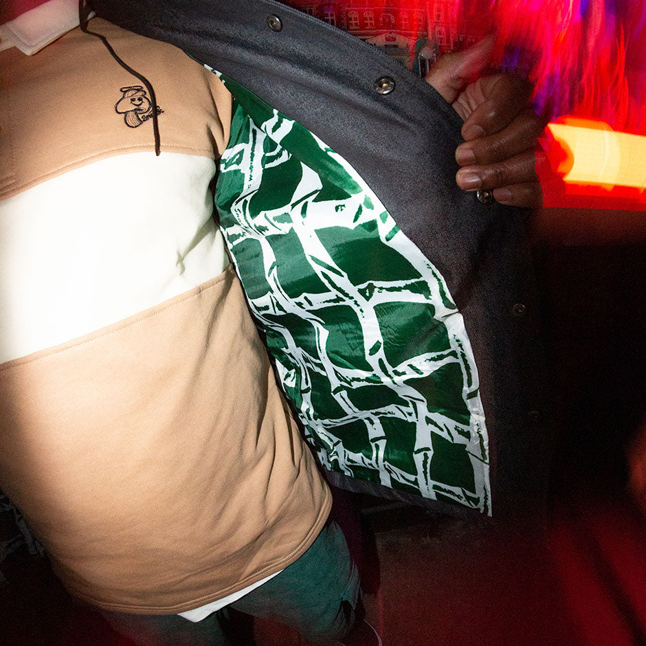 Snack 'Bamboo' Lined Denim Jacket - Black