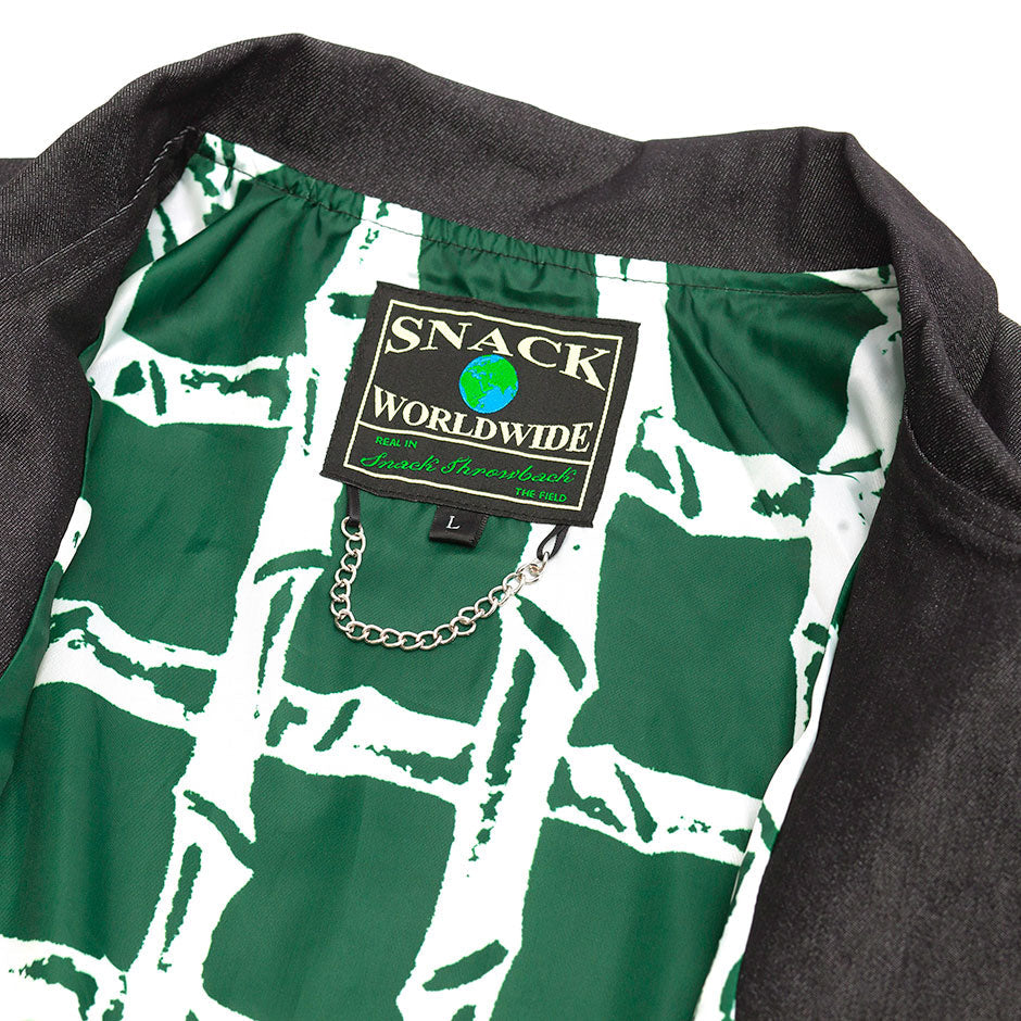 Snack 'Bamboo' Lined Denim Jacket - Black