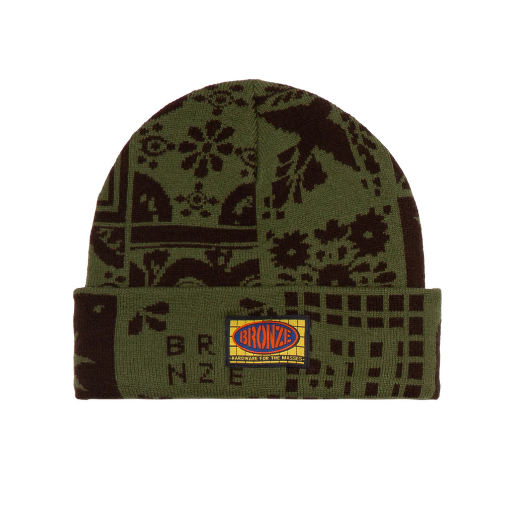 Bronze "Azulejo" Beanie - Olive