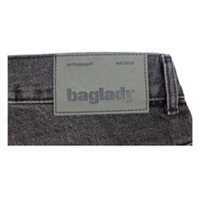 Load image into Gallery viewer, Baglady Supplies Faded Denim Shorts - Black
