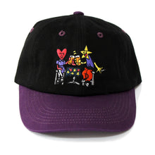 Load image into Gallery viewer, Cafe &#39;Cheers&#39; 6 Panel Cap - Black/Purple
