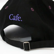 Load image into Gallery viewer, Cafe &#39;Cheers&#39; 6 Panel Cap - Black/Purple
