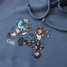 Load image into Gallery viewer, Cafe &#39;Dancing&#39; Hoodie (Slate) - Various Sizes
