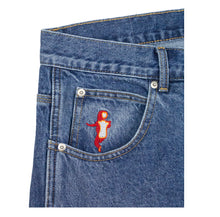 Load image into Gallery viewer, Baglady Supplies Denim Shorts - Blue
