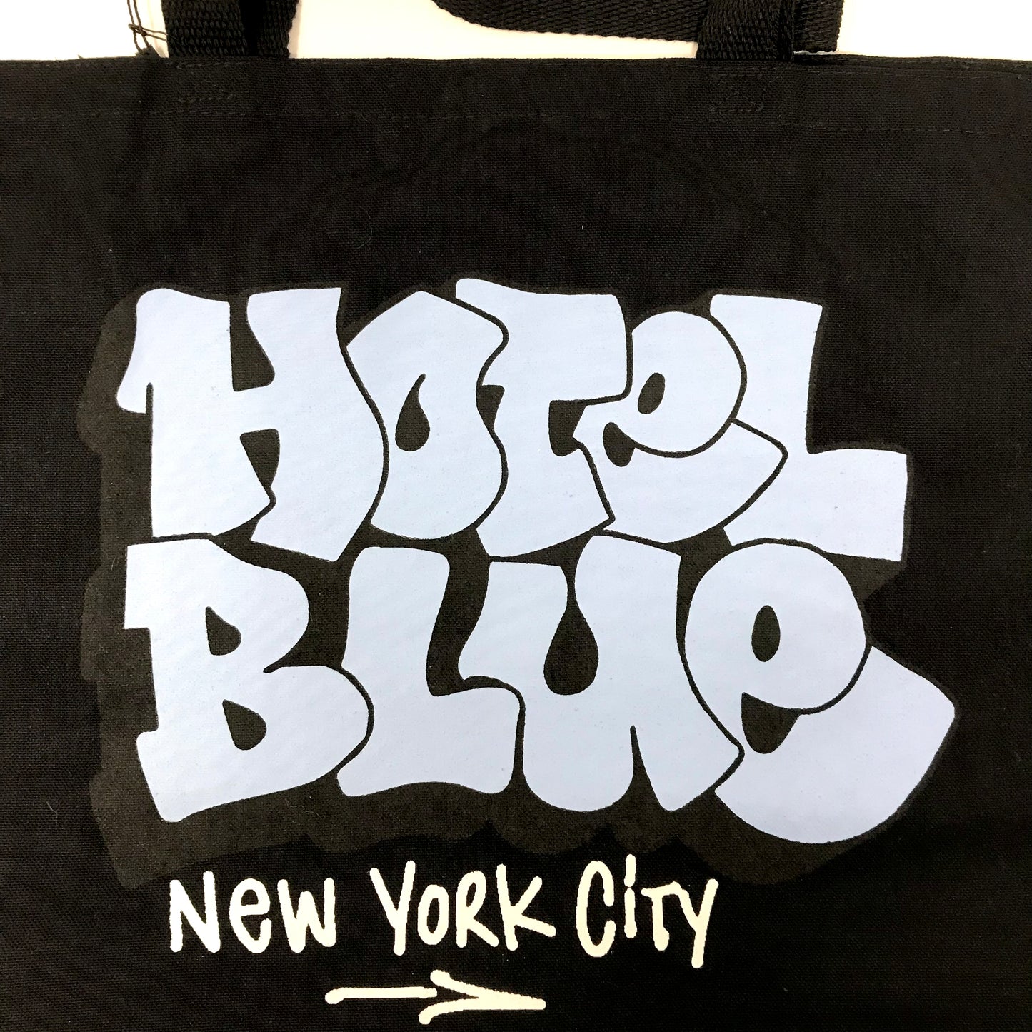 Hotel Blue Tote Bag - Black