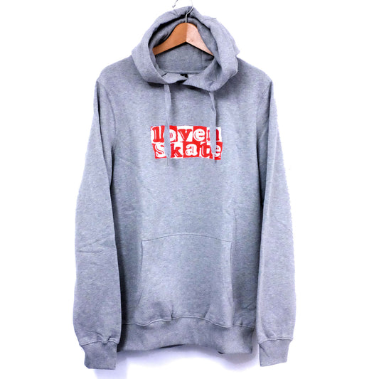 Lovenskate "Tear Logo" Hoodie - Grey / Red