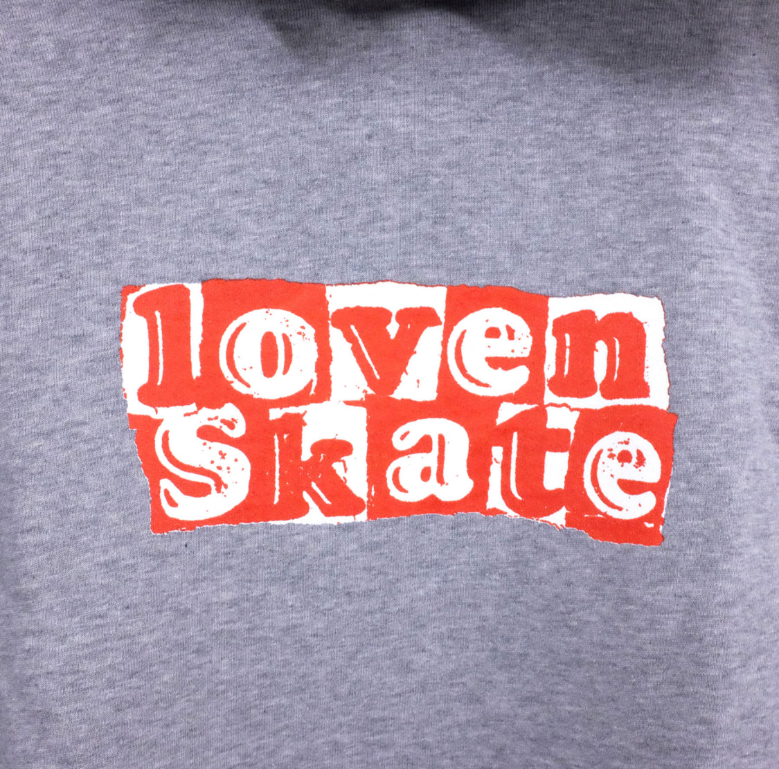 Lovenskate "Tear Logo" Hoodie - Grey / Red