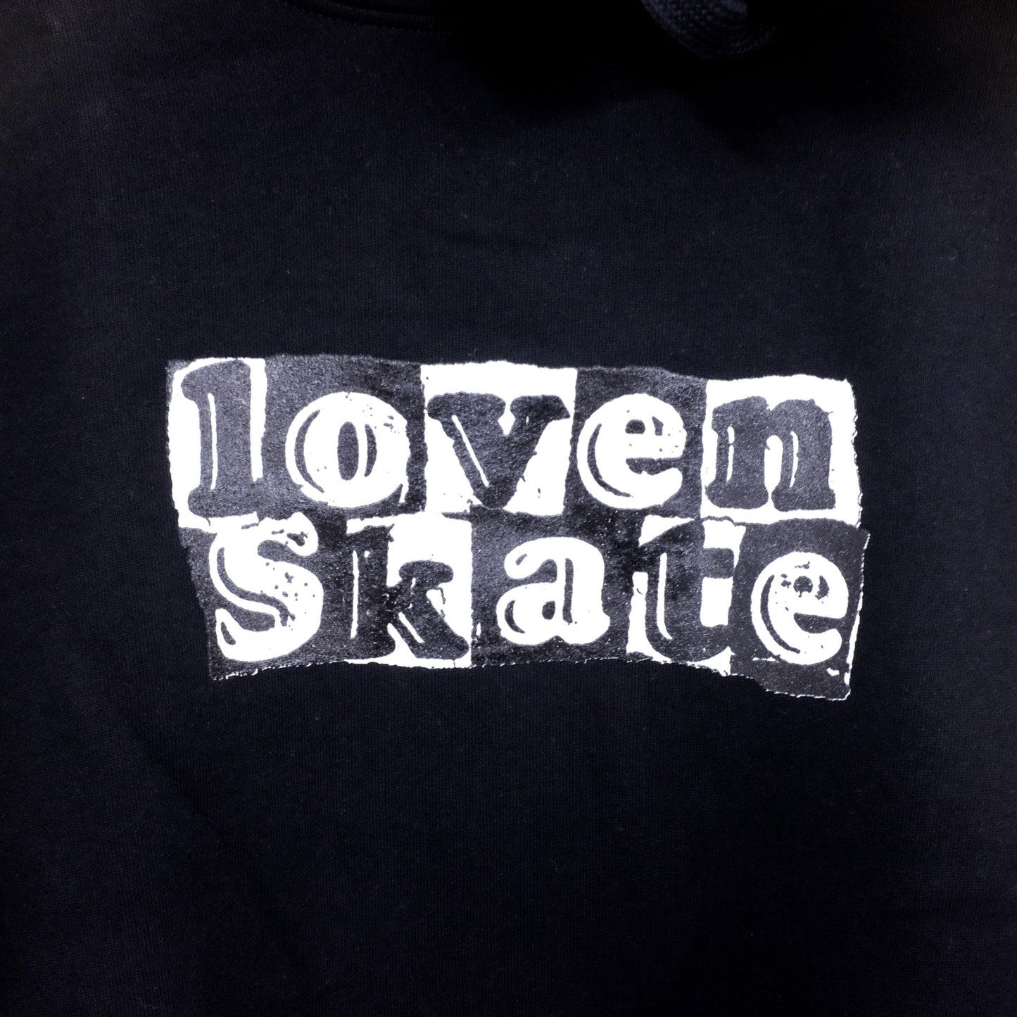 Lovenskate "Tear Logo" Hoodie - Black / White