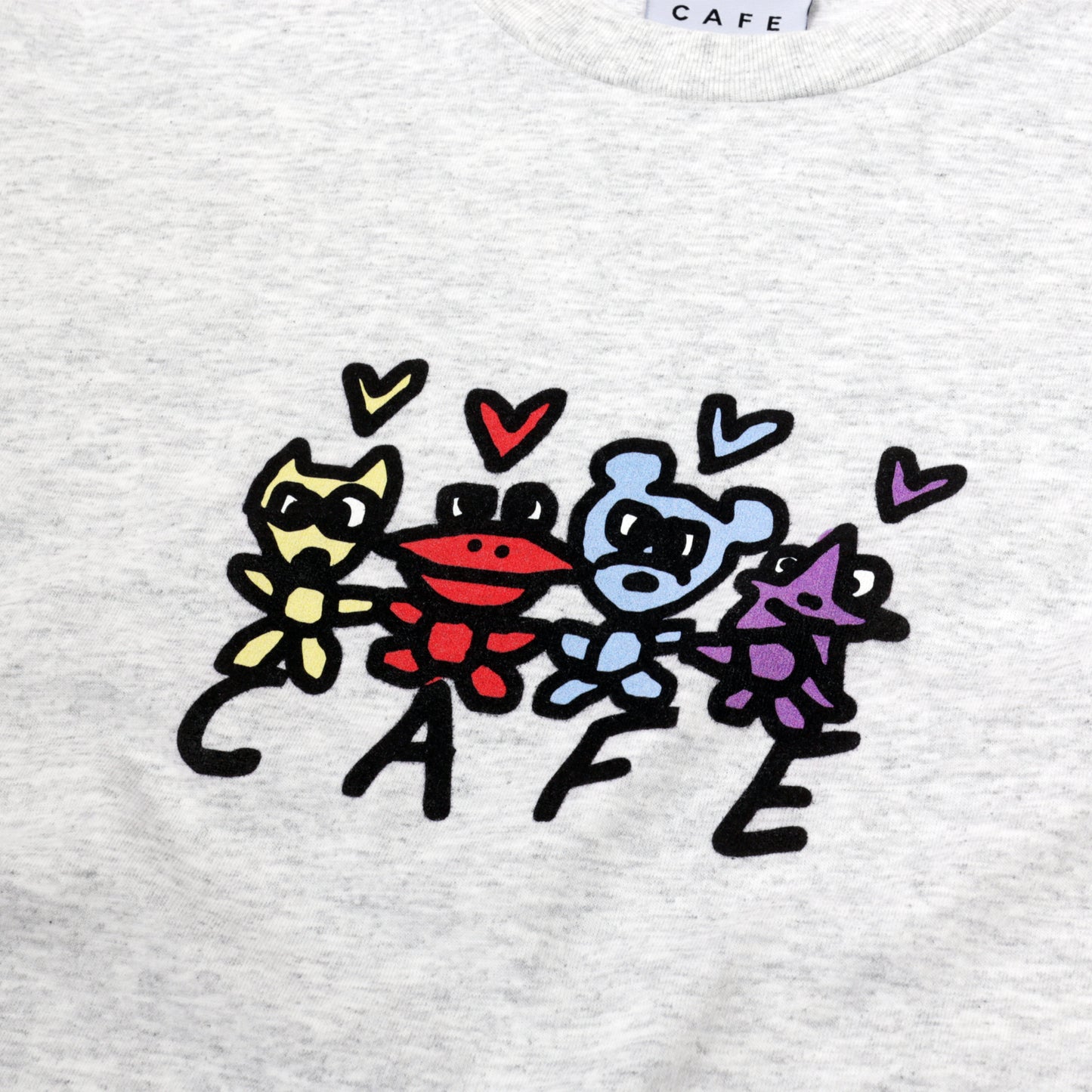 Skateboard Cafe 'Pals' T-shirt - Ash Heather
