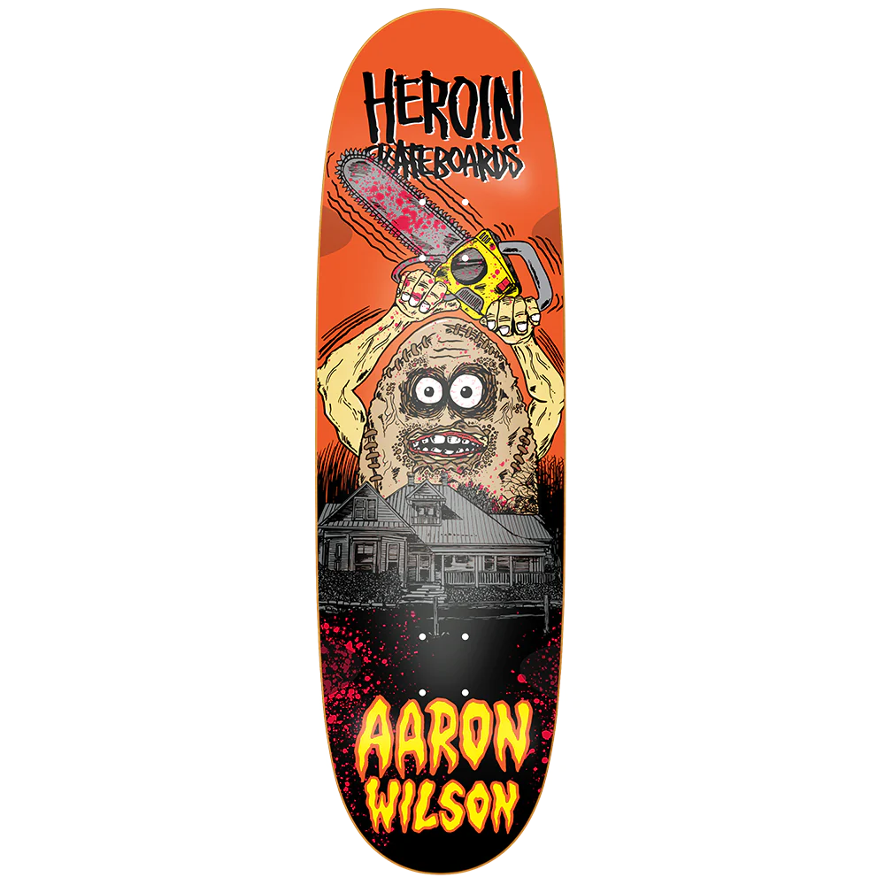 Heroin 'Teggxas Chainsaw Egg' Symmetrical Deck - 9.125