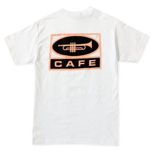 Cafe "45 Trumpet" Logo Tee - White