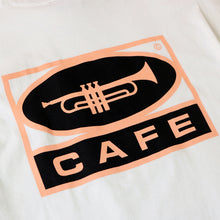 Load image into Gallery viewer, Cafe &quot;45 Trumpet&quot; Logo Tee - White
