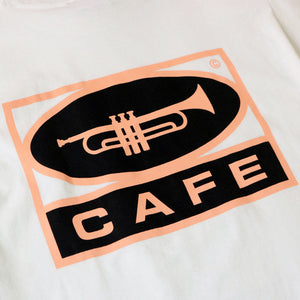 Cafe "45 Trumpet" Logo Tee - White