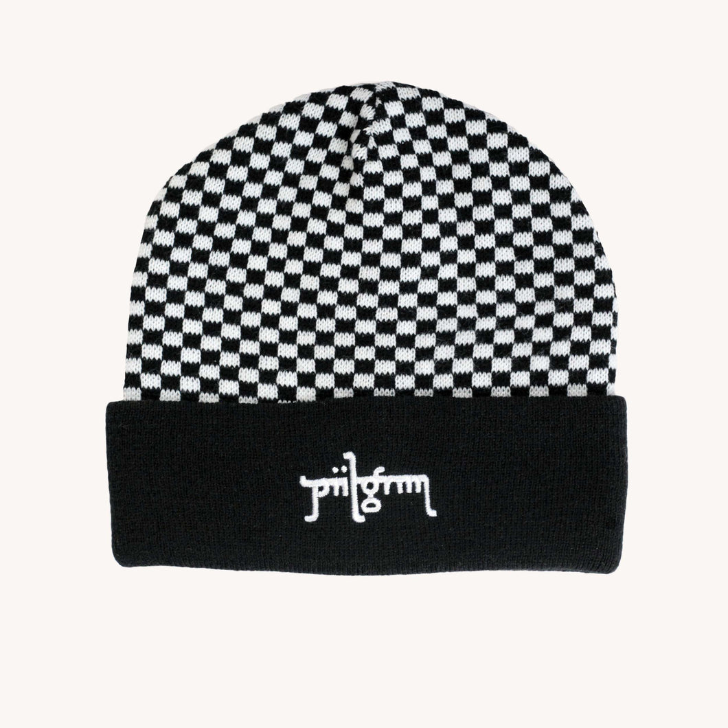 Piilgrim 'Chequered' Beanie - Black/White