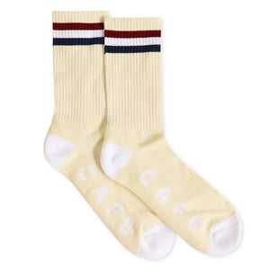 Cafe 'Stripe' Socks - Cream