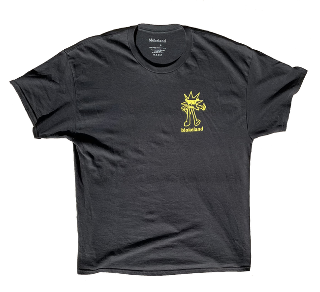 Blokeland 'Calm Down Big Man' Tee - Black (Various Sizes)