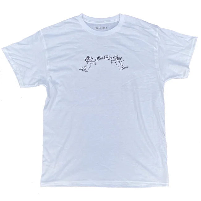 Blokeland 'Cherub Mush' T-Shirt - White (Various Sizes)