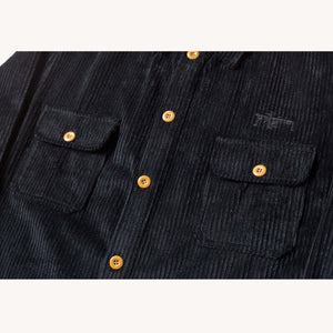 Piilgrim 'Girth' Corduroy Shirt - Black - Various Sizes