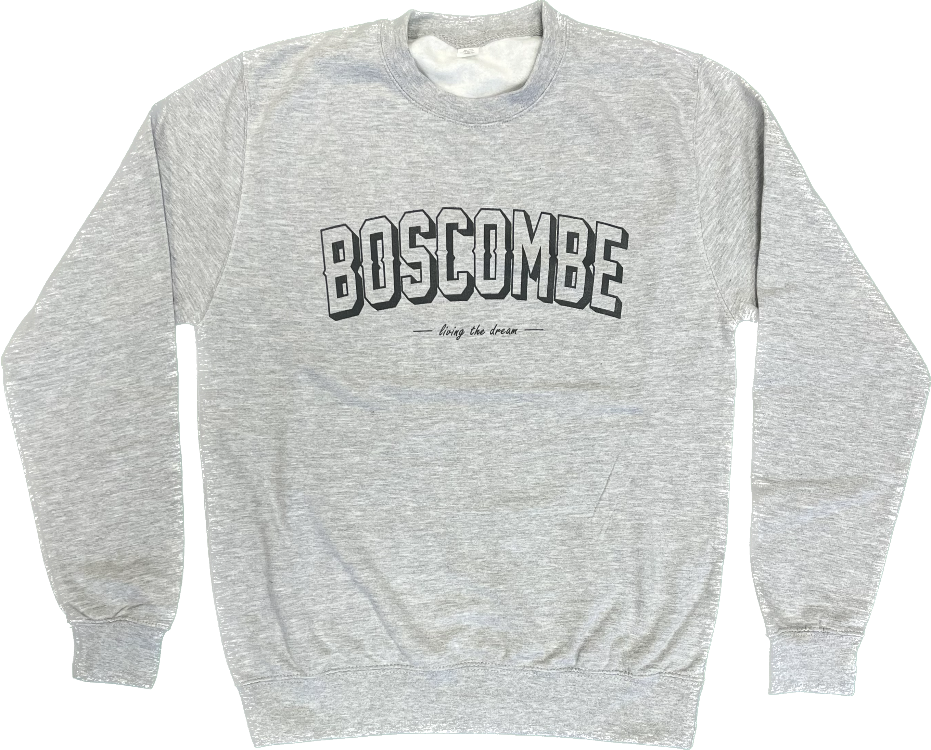 Boscombe 'Living the Dream' Sweatshirt- Heather Grey (Various Sizes)