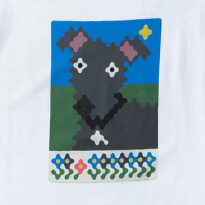 Blue Flowers 'Patsy' T-Shirt - White