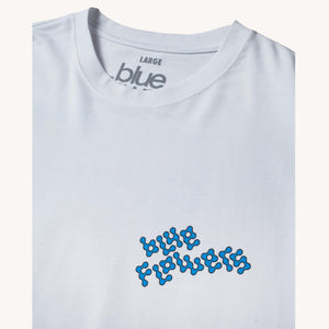 Blue Flowers 'Patsy' T-Shirt - White