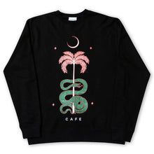 Load image into Gallery viewer, Cafe &quot;Tree Of Life&quot; Crewneck - Black
