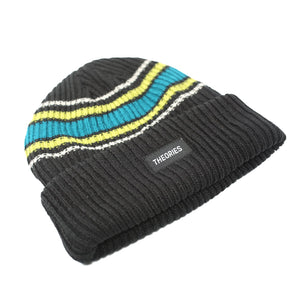 Theories 'Burst Stripe' Beanie - Black