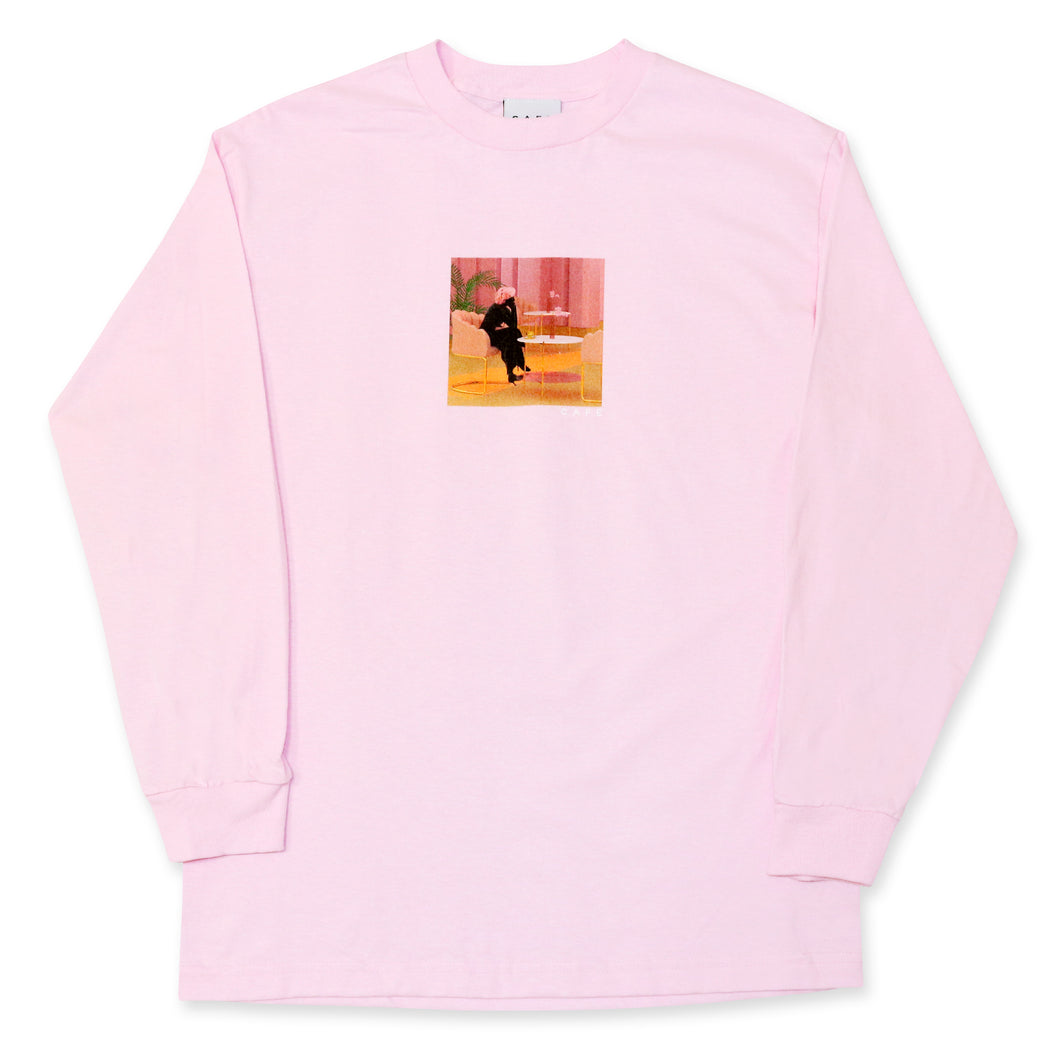 Cafe 'Unexpected Beauty' Longsleeve T-shirt - Pink