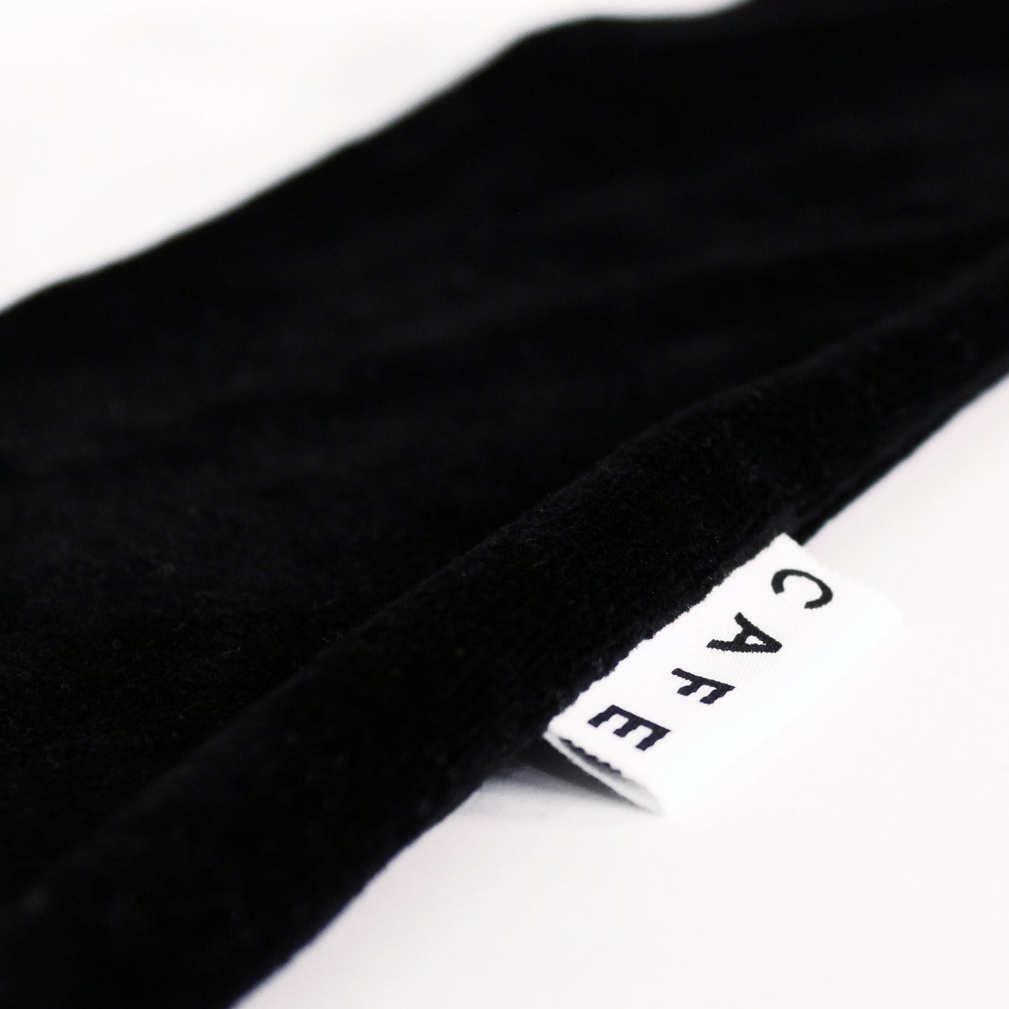Cafe 'Stripe 1/4 Zip' Velour Polo Shirt (Black/White)