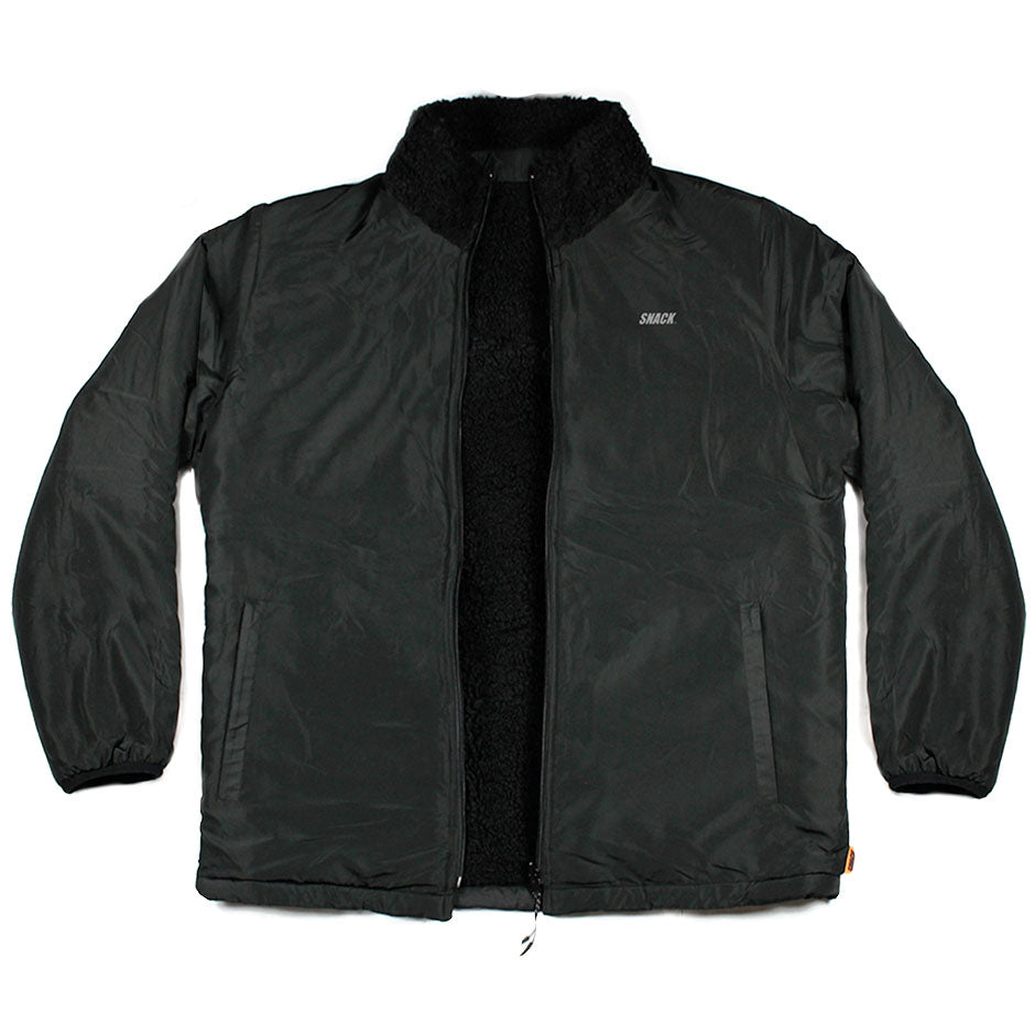 Snack 'Sky High' Reversible Fleece Jacket - Black